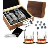 día del padre,Juego de vino de piedra de vino helado Caja de regalo de copa de vino de copa de whisky
