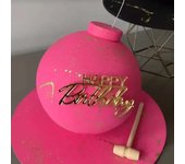 Ins Gold Happy Toppers Girl Acrylic Kids Birthday Party Cake Topper Baby Shower Gift Dessert Decoration
