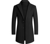 Nuevo otoño e invierno abrigo de los hombres abrigo casual delgado gabardina media y larga