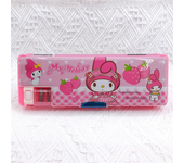 Sanrio Melody Hello Kitty Double-Sided Pen Case Stationery Box Multifunctional Pencil Case With Pencil Sharpener School Supplies
