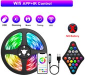 USB RGB Led Strip Lights Bluetooth APP Control 5050 RGBW Strip Lamp Backlight Tape Ribbon Decor For Room Wall TV