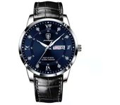 Premium luxury  Men Watch Fashion High Quality Leather Watches Waterproof Luminous Week Date Top Brand Quartz Man Wristwatch