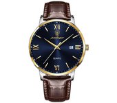 Ultra slim reloj de hombre waterproof reloj de cuarzo luminoso