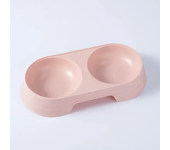 Double Pet Bowls Dog Food Water Feeder Plastic Pet Drinking Dish Feeder Cat Puppy Feeding Supplies Small Dog Accessories