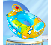Medio niños anillos de natación juguetes acuáticos playa piscina bebé círculo de natación inflable con volante juguetes acuáticos