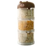 Convenient Plastic Multi-Layer Cat Food Box Moisture-Proof Sealed Pet Food Packing Box Cute Dog Snacks Storage Box for Pets
