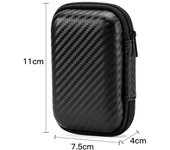 Shockproof Headphones Carrying Case Dust-proof Waterproof Earphone Storage Bag Wear-resistant Soft Flannelette Lining 3C Digital