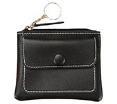 Change Purse Wallets Coin Purses Lightweight Leather Coin Pouch with Portable Ring for Keychain Lipsticks Money