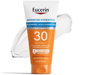 Eucerin Sun Advanced Hydration SPF 50 Lotion, Lightweight Sunscreen with Hyaluronic Acid and Humectants, Hypoallergenic,
