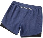 Shorts De Correr Para Hombre 2 En 1 Secado Rápido Entrenamiento De Gimnasio Fitness Running Pantalones De Verano Shorts Deportivos Con bolsillos exteriores