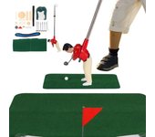 Mini juego de Golf de Interior para niños, juego de Golf con almohadilla verde, Putter, sillas de pelota
