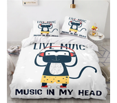 Lovely Miss Bear Bedding Set Children Cartoon 3d Duvet Cover Sets Pillowcase Boys Girls Kid Bedclothes Twin Full Queen King Size