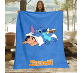 Stitch Cute Cartoon HD Art Print Blanket.Oversized Sofa Soft Blanket Warm Flannel Blankets,bed,picnic,Gift,Living Home Decor