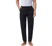 Pantalones casuales masculinos sueltos, grandes, elásticos, pantalones de algodón de cintura elástica y pantalones sólidos