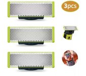 Cabezal de afeitadora para Oneblade, 3 cuchillas de repuesto para cortadora de barba, QP2520, QP2530, QP2630, QP6510, QP65