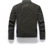 Chaqueta bordada de moda para hombres, chaqueta de la motocicleta del cuero del ante cepillado, PU