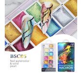 Blooming Paints Watercolor Powder  Nail Art  Metallic Paint Draw Chrome Powder Decor Manicure Nail Solid Pigment Pearl