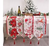 Christmas Linen Table Runner 6 seater Tablecloth for Party Decor Chair Cover XMAS decor