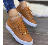 Women's Sneakers Shoes Woman Spring Summer 2023 for Girls Women Sneakers Flat Breathable PU Leather Platform Shoes Footwears