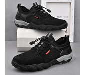 Zapatos De Senderismo Suaves Para Hombre, Zapatillas De Deporte De Malla Transpirable De Verano, Calzado De Caminata Negro Claro, Zapatos Para Caminar, Zapatos Para Exteriores, Zapatos De Escalada Para Hombre