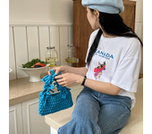 Mini bolsos de ganchillo con borlas para mujer, tejido a mano bolso de mano, pequeño, de punto, para playa, Verano