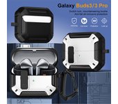 Earphone Case For Samsung Galaxy Buds 3 / 3 Pro Contrast Color With Switch and Key Chain