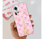 For Oppo Reno11 CPH2599 Case Reno8 T 4G CPH2599 Cover Soft TPU Clear Silicone Bumper Flower Women Fashion Coques Capa Reno 11 5G