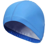 2025 nueva tela impermeable de PU protege las orejas Color sólido Impermeable Adultos / niños Gorras de natación Sombrero de piscina Tela de PU protege las orejas