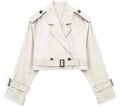 Spring women's windbreaker belt top