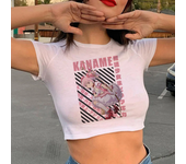 Puella Magi Madoka Magica graphic  90s goth crop top Female kawai 2000s goth fairy grunge  t-shirts
