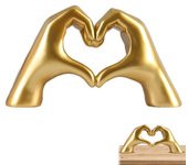Heart Shape Finger Gesture Sculpture Creative Craft Tabletop Statue Gift for Housewarming Decor