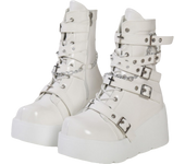 Night Knight Original Martin Boots Spice Girl Cabeza redonda de suela gruesa Super Cool Botas cortas Hebilla Botas Martin decorativas con cordones