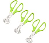 3Pcs Quail Egg Cutter Scissors Kitchen Egg Shears Tool (Green)