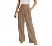 Wide Leg Woman Trousers With Pockets Comfortable Stretch Autumn Suit Pants for Women Classic Trends 2025 Vintage Harajuku Slacks