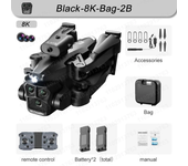 K10 max Drone, 4K, 8K, HD, Profesional, Evasión de obstáculos, Fotografía aérea, Cuadricóptero plegable, Juguete de regalo, ¡Nue