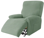Funda de sofá reclinable, silla perezosa, funda de cojín de Color sólido, funda de sofá de 1/2/3/4 asientos, sofá con textura de hoja impermeable