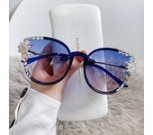 Gafas de sol para mujer, nueva moda anti-ultravioleta, diamantes de imitación, cara grande, gafas de sol finas, gafas de celebridades de Internet