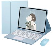 Touchpad Keyboard for Samsung Galaxy Tab S9 FE SM-X510 X516B 10.9 inch Stand Case with Pencil Slot Holder Spanish Keyboard
