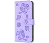 For Xiaomi redmi note 13C 12t 10c Lite pro 4G 5G estampado de cuero de trébol protección carcasa simple soporte de carcasa