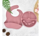 4 unids/set plato de comedor de silicona seguro para bebé, platos sólidos de dibujos animados para niños, juego de vajilla para bebé con cara sonriente, plato Retro para niños