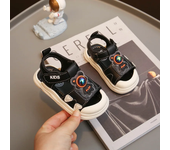 Kids Summer Toes Capped Sandals Cartoon Astronaut Soft Sole Baby Walking Shoes Boy Hook&Loop Casual Beach Shoes for Vacation