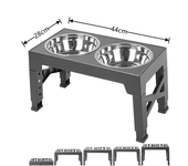 Dog Double Bowls Adjustable Elevated Feeder Pet Feeding Raise Cat Food Water Bowls with Stand Stainless Steel Lift Tabel for Dog