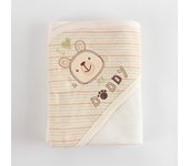 Baby Hooded Towel and Washcloths Set, Premium Ultra Soft Reusable Organic Cotton Baby Bath Towel for Infant and Toddler