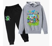 Conjunto de Sudadera con Capucha de Minecraft para Niños y Adolescentes Ropa Deportiva para Jogging