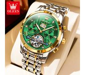 OLEVS Reloj masculino original moda impermeable, multifuncional, reloj mecánico totalmente automático diseño hueco luminoso
