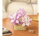 Flower Basket Succulents Building Blocks Everlasting Flower Bonsai Gardens Romantic Bricks DIY Potted Plants Model Kids Kits Toy