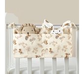 Cotton Bedside Diaper Cute Item Nappy Storage Organizer Baby Crib Bottle Trolley Hanging Bag Bedding Caddy Stacker