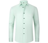 Four sided elastic men's shirt, easy to iron and wrinkle resistant, minimalist business thin shirt for men