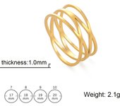 Skyrim Women Cross Rings Stainless Steel Gold Color Minimalist Geometric Lines Ring 2025 Trend Wedding Jewelry Valentine Gift