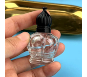 Mini Glass Roll on Bottle Hot Stamped Silver Rollerbal Essential Oil Container Blending Perfume Bottle Empty Essential OilBottle